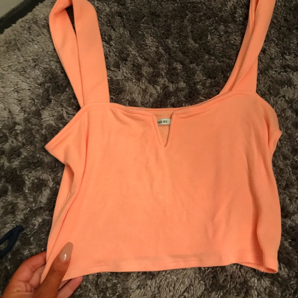 LIGHT PINK v neck tank urban